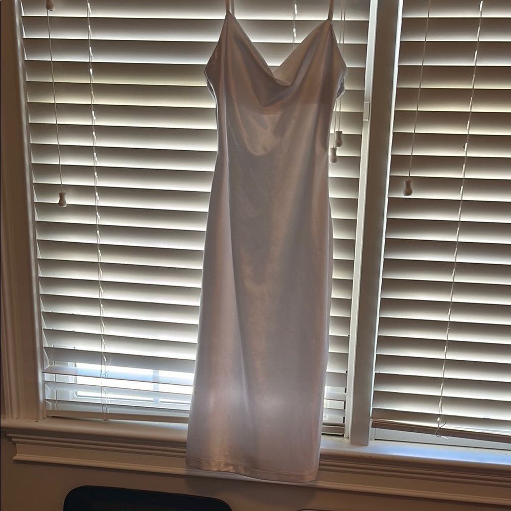 White Satin Slip Dress